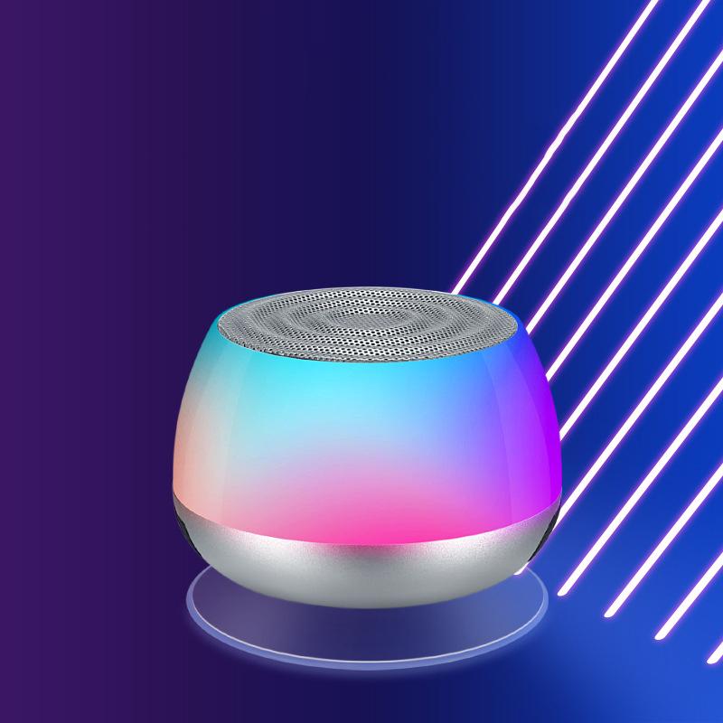 Mini Bluetooth 5.0 Speaker for Laptop Computer PC Bedroom Showers Bathroom Silver Gray