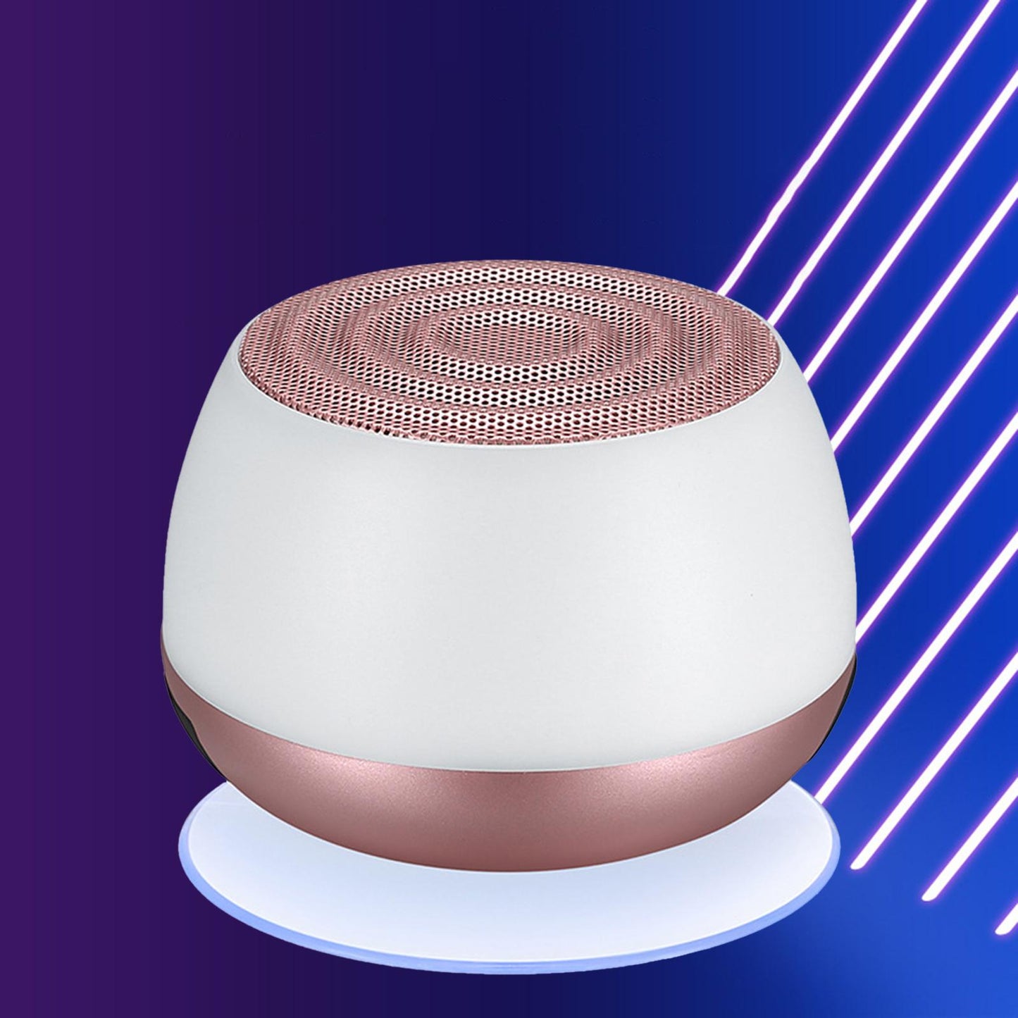 Mini Bluetooth 5.0 Speaker for Laptop Computer PC Bedroom Showers Bathroom Rose Gold
