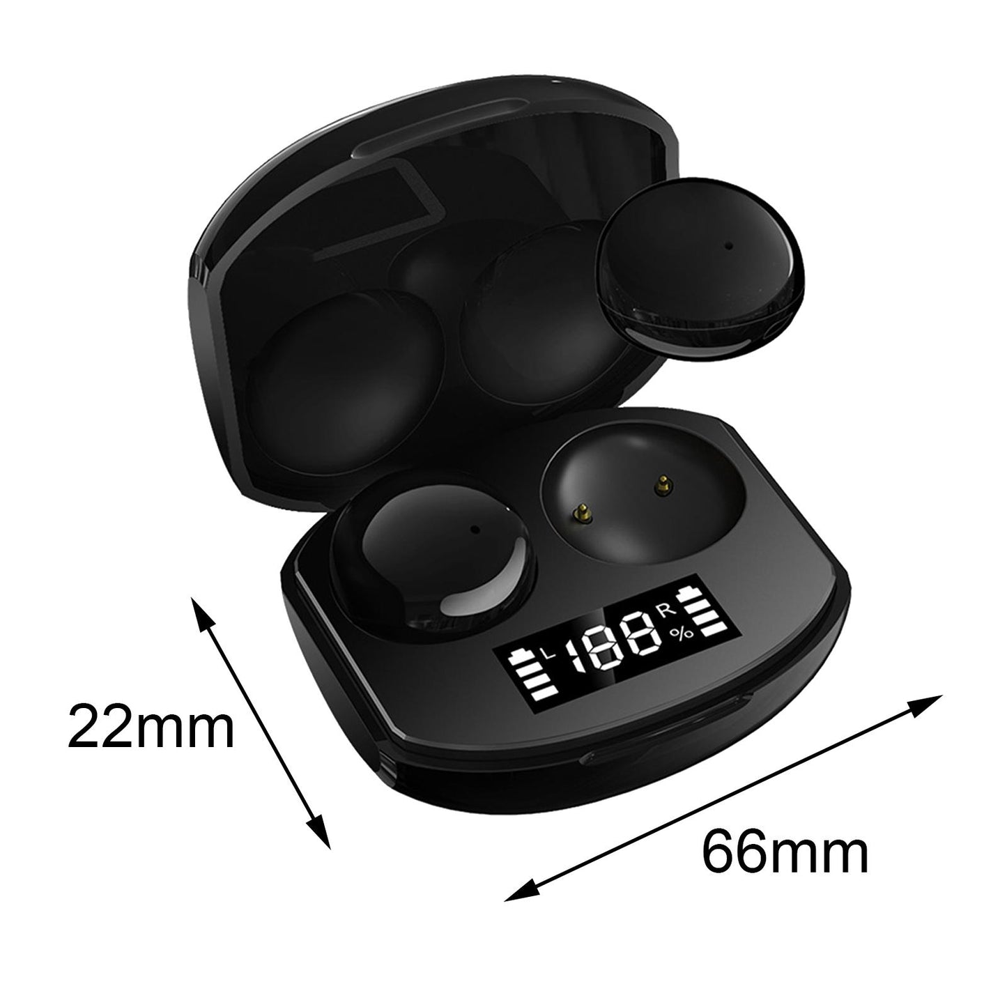 True Wireless Earbuds Sports Headphones for Gaming Jogging Smart Phones Black