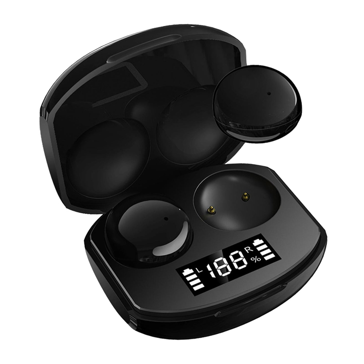 True Wireless Earbuds Sports Headphones for Gaming Jogging Smart Phones Black