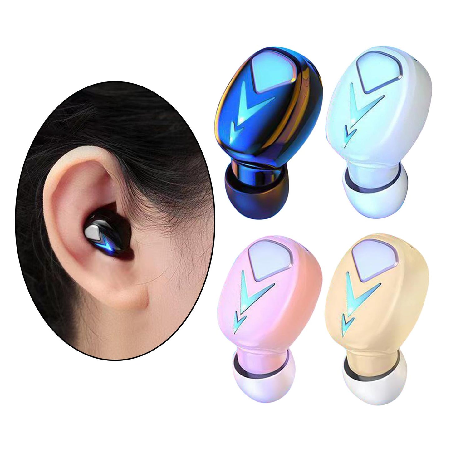 S600 Mini Single Wireless Earbuds Noise Reduction Earphones Black