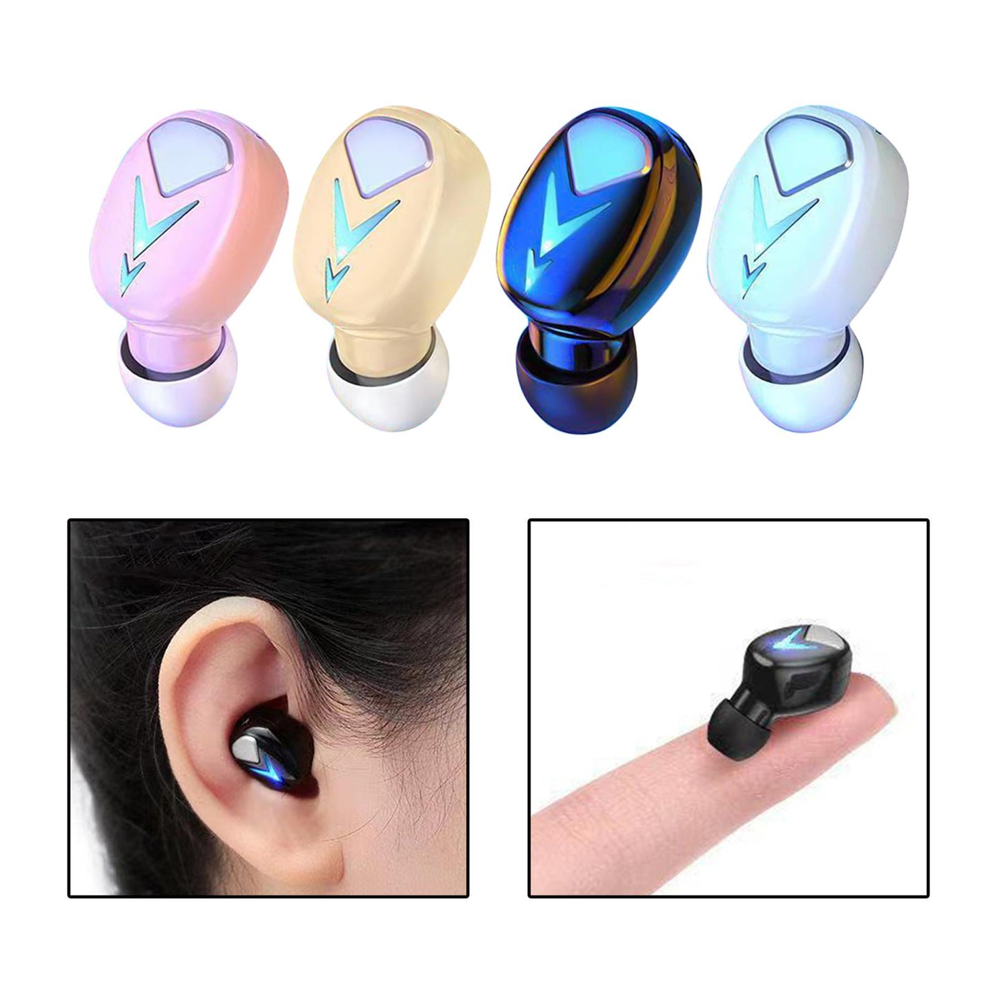 S600 Mini Single Wireless Earbuds Noise Reduction Earphones Black