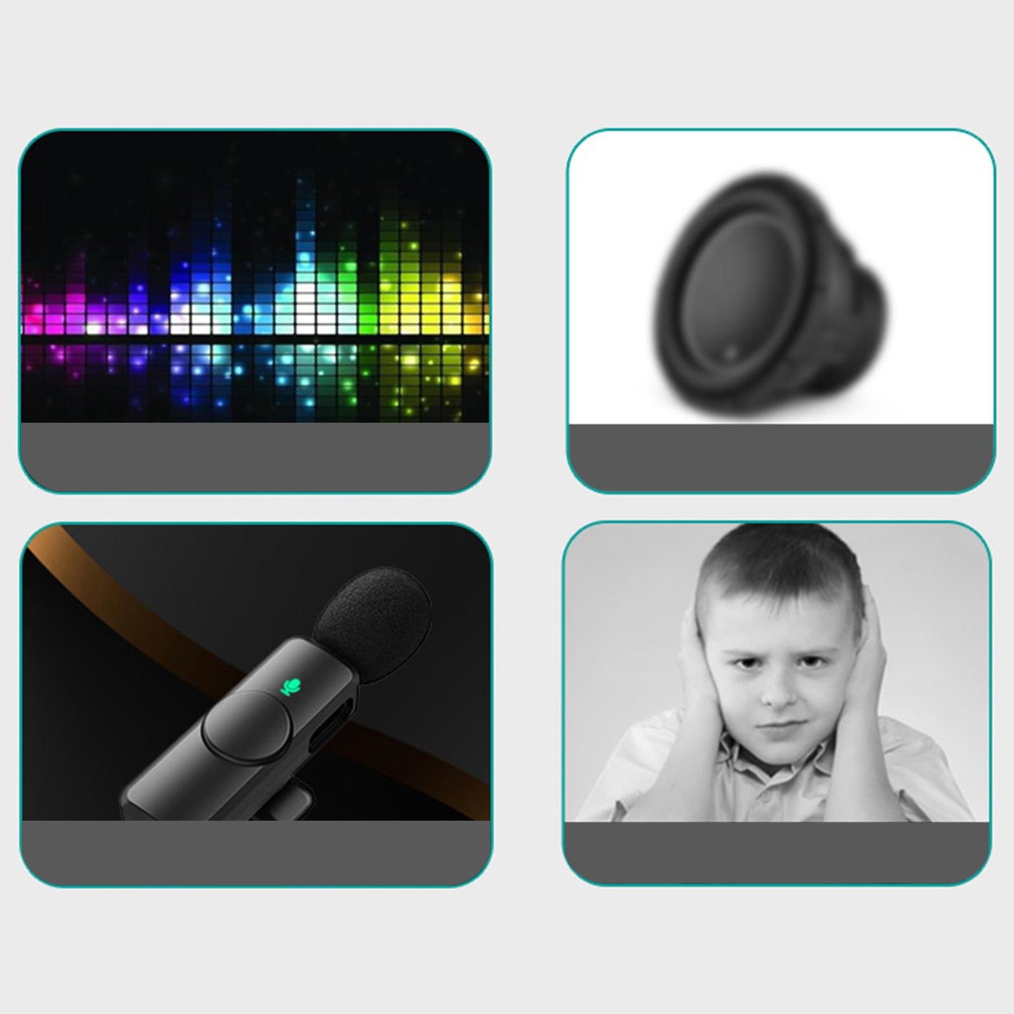 Wireless 2.4G Lavalier Microphone Type-C for Interview Vloggers Black