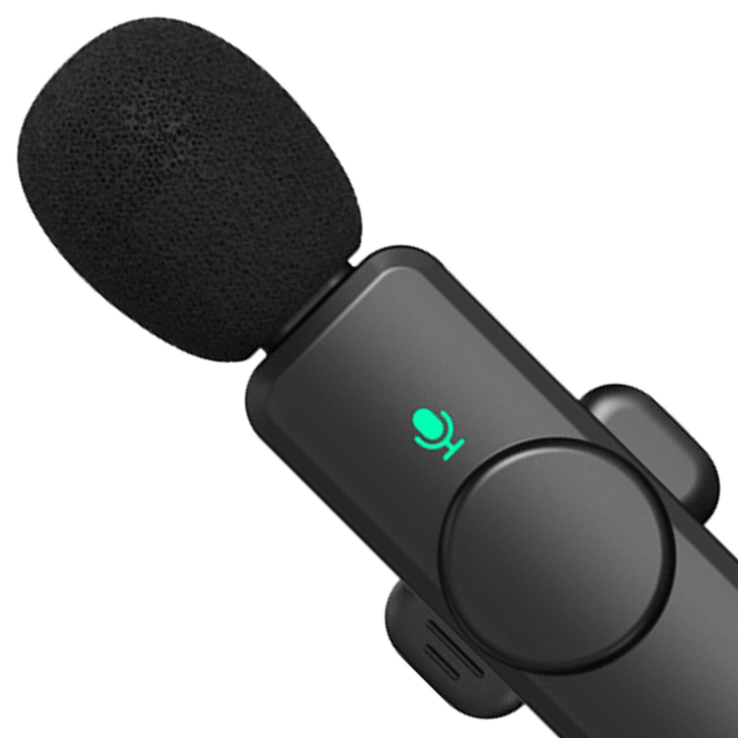 Wireless 2.4G Lavalier Microphone Type-C for Interview Vloggers Black