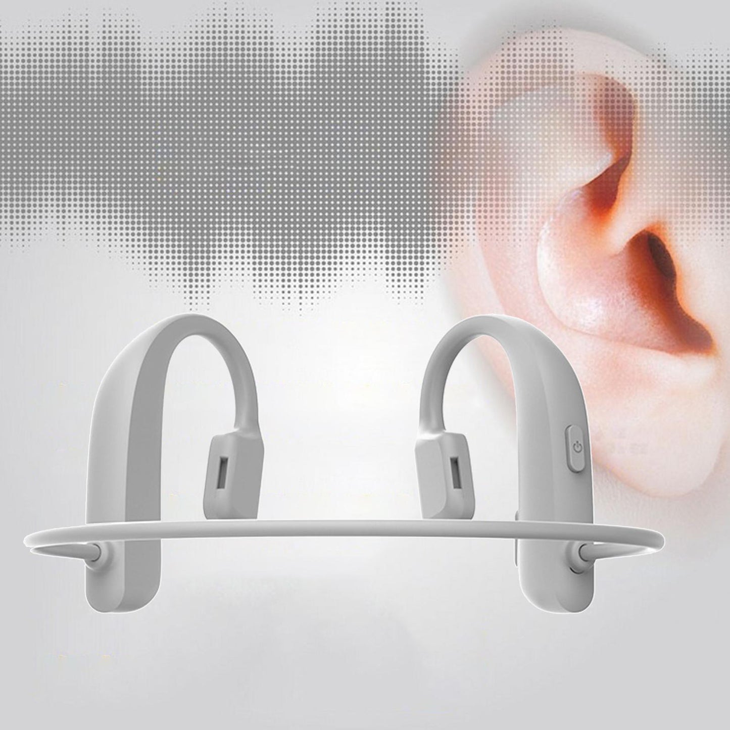 Bone Conduction Headphones Open Ear Wireless Earphones Bendable  Gray