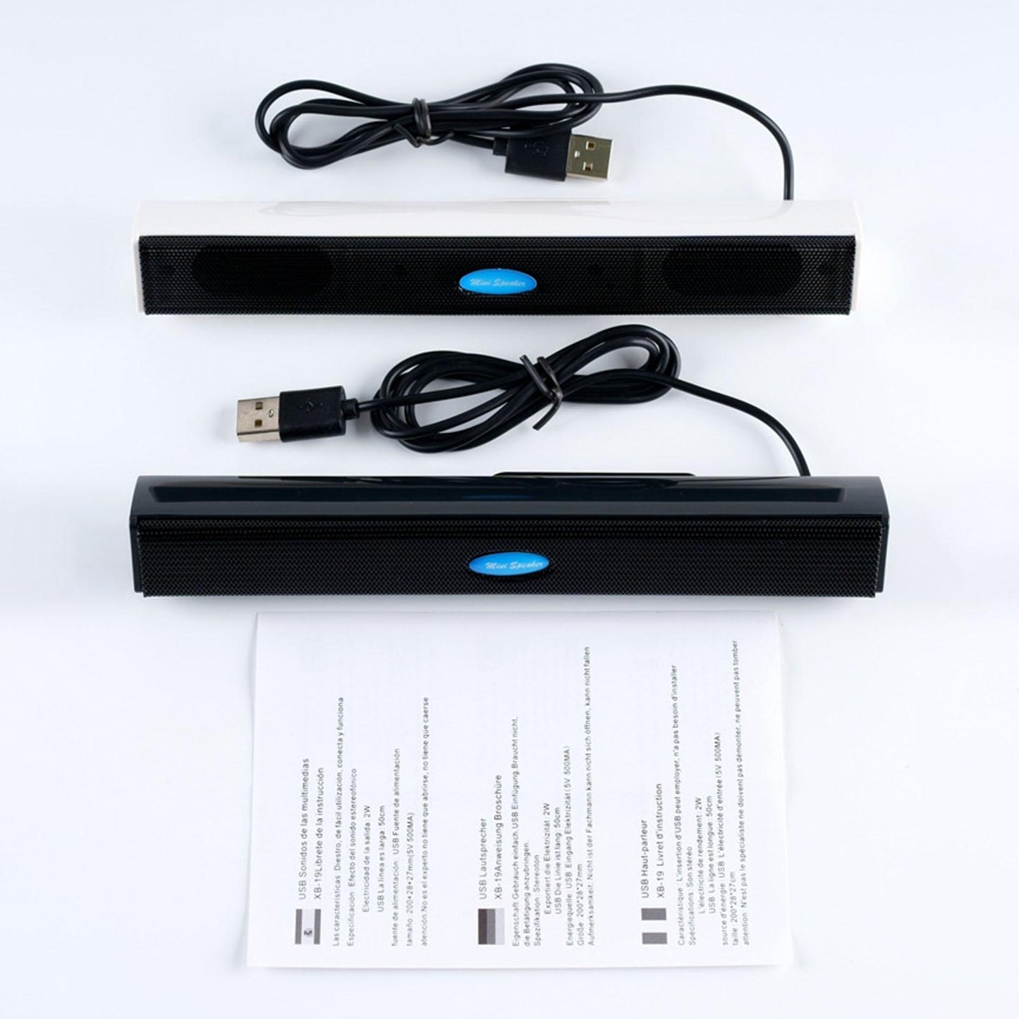 USB Powered Computer Speaker Sound Bar for PC Laptop Speaker Bar White