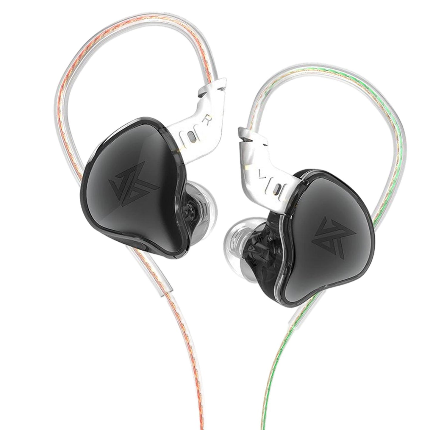 3.5mm Wired Earphones Noise Cancelling 10mm Moving Unit Black No Mic