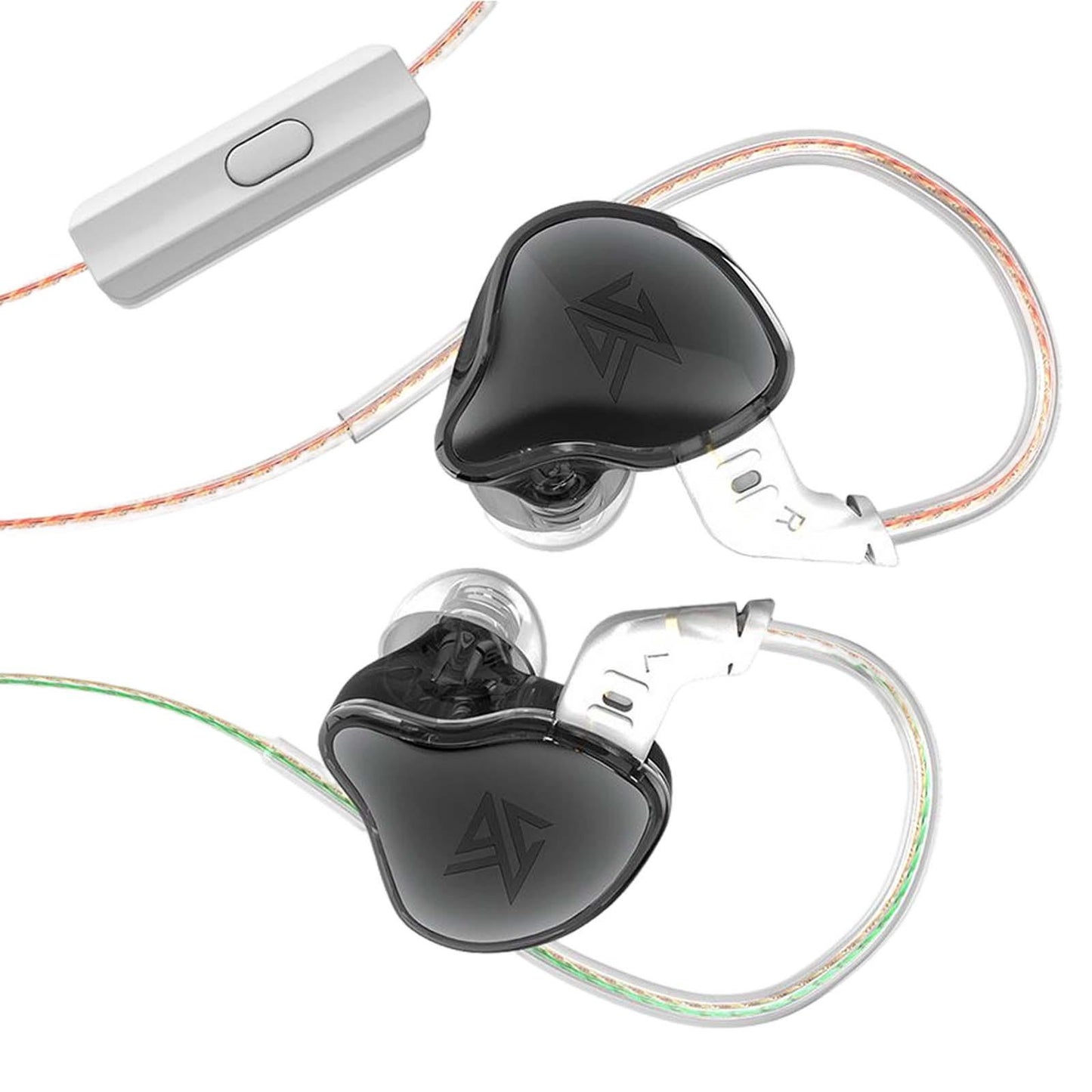 3.5mm Wired Earphones Noise Cancelling 10mm Moving Unit Black with Mic