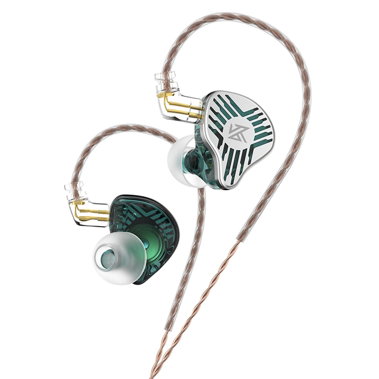 in Ear Earphones Dynamic Driver Bass Monitor for Music Enthusiast Singer Green Standard
