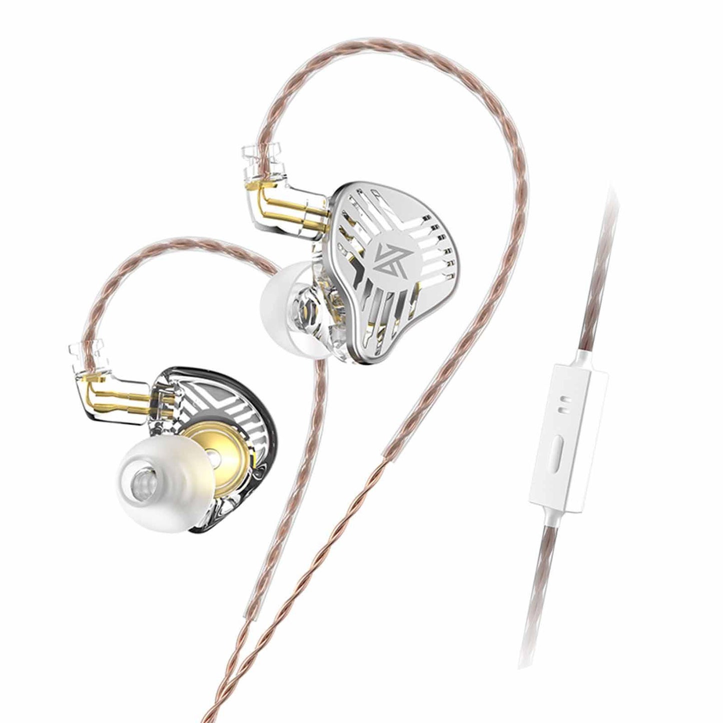 in Ear Earphones Dynamic Driver Bass Monitor for Music Enthusiast Singer Clear with Mic