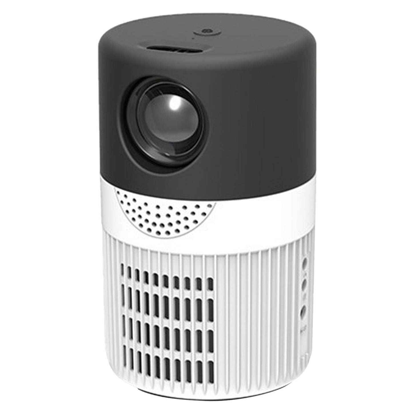 Small Projector 3.5mm AUX Out Movie Playback for Entertainment Home for PS4 Black White