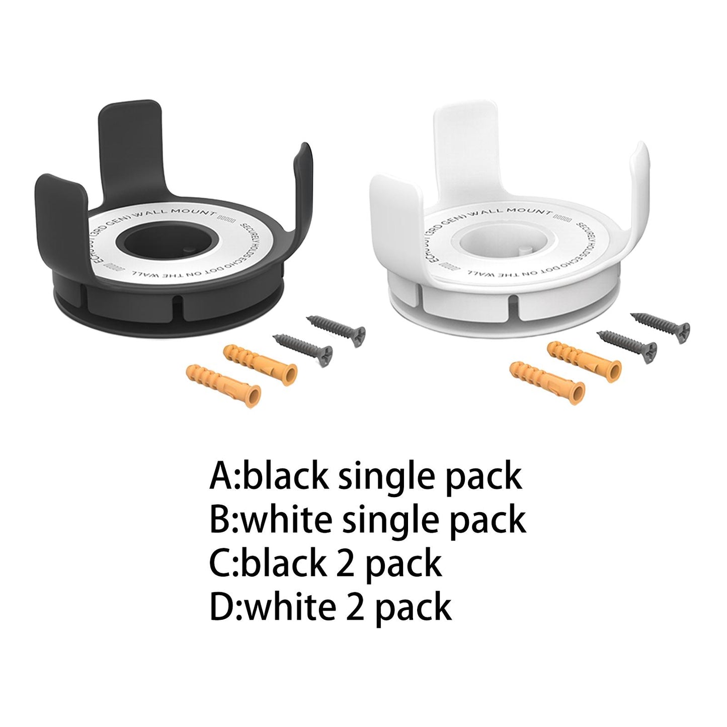 Wall Mount Holder Smart Home Stand for Google Home Mini Black 1 Set