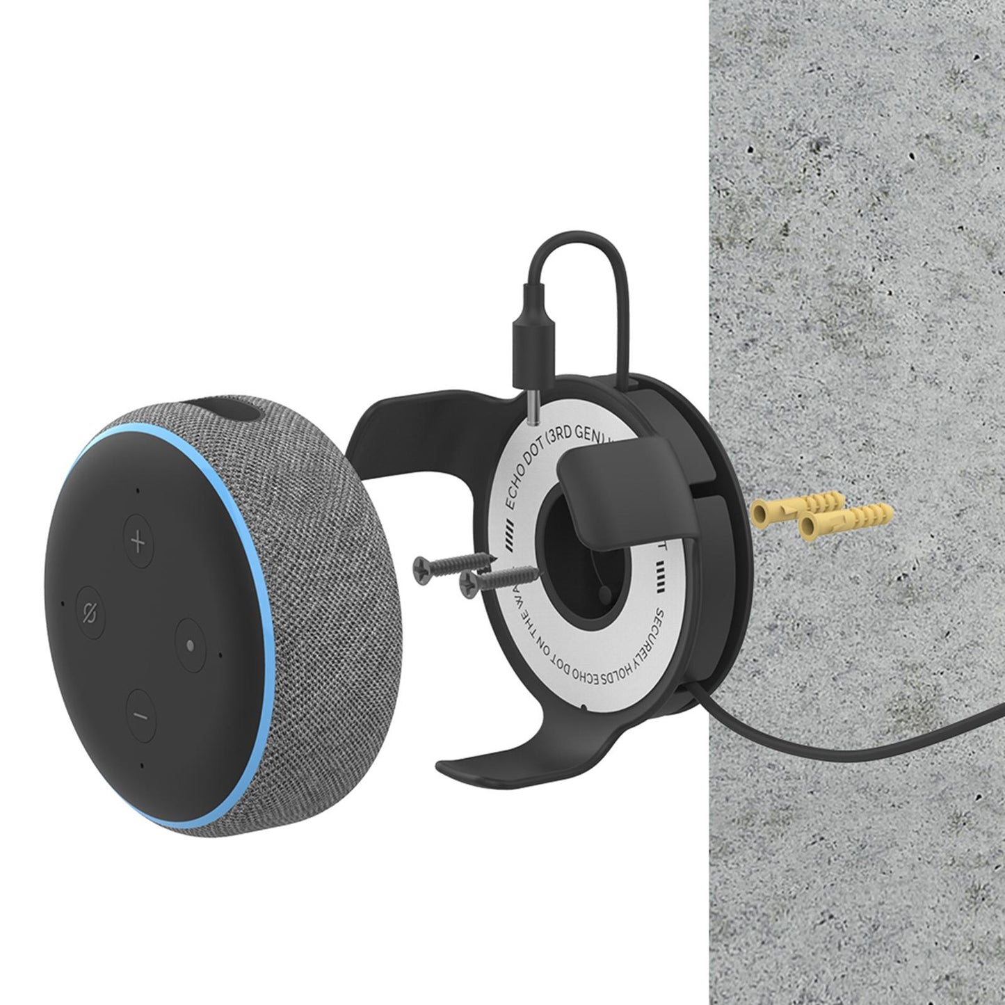 Wall Mount Holder Smart Home Stand for Google Home Mini Black 1 Set