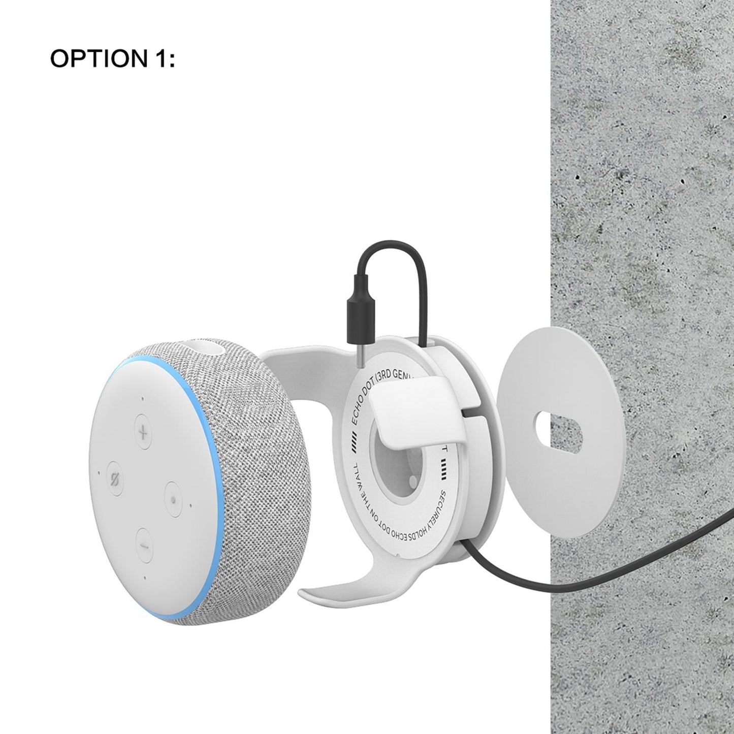 Wall Mount Holder Smart Home Stand for Google Home Mini White 2 Sets