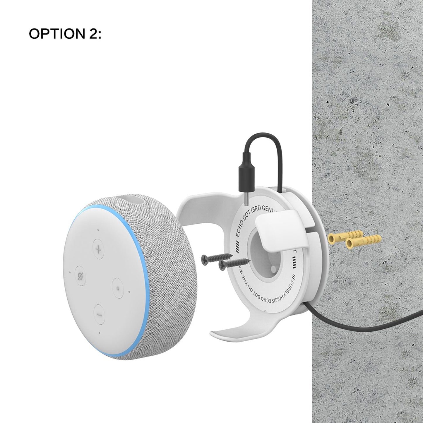 Wall Mount Holder Smart Home Stand for Google Home Mini White 2 Sets