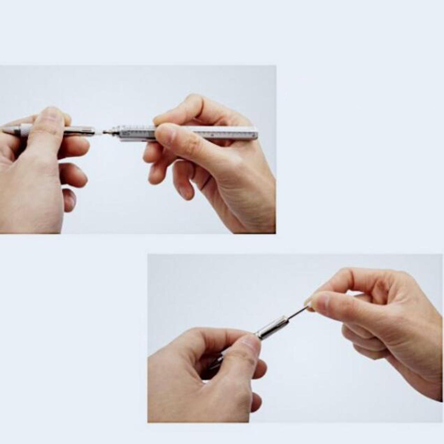 6 in 1 Touch Screen Pen Stylus Screwdriver for Tablets Cell Phones Silver