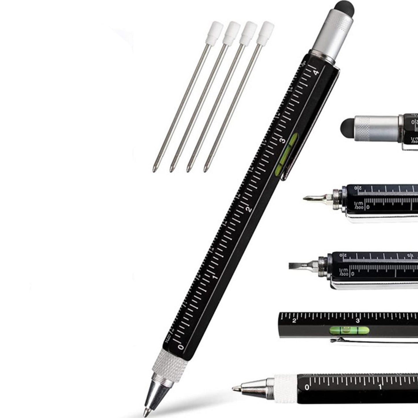 Multitool Pen Screwdriver Touch Screen Stylus Multifunctional Pen Black