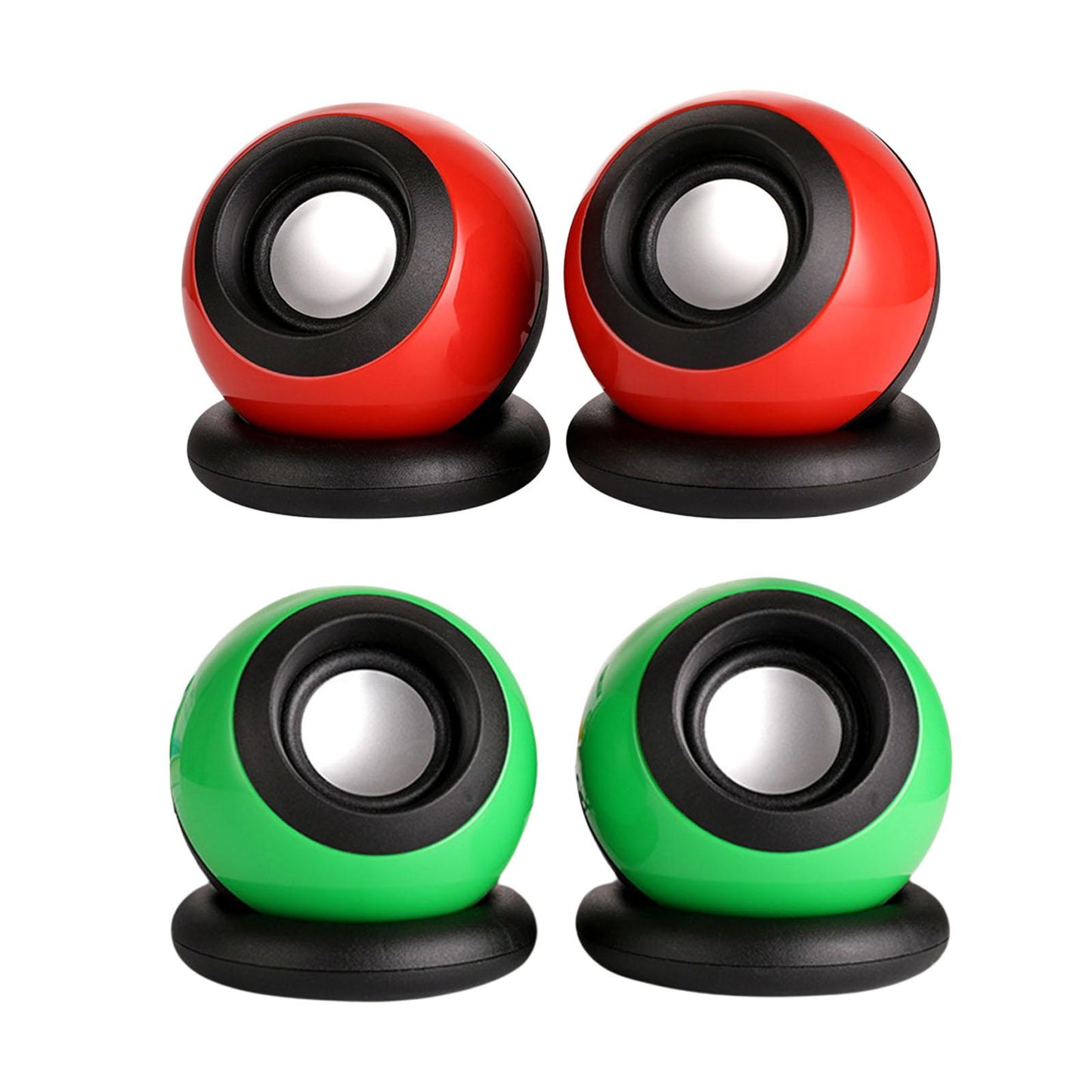 Mini USB Computer Speaker, Stereo Music Deep Bass Laptops Notebook Red