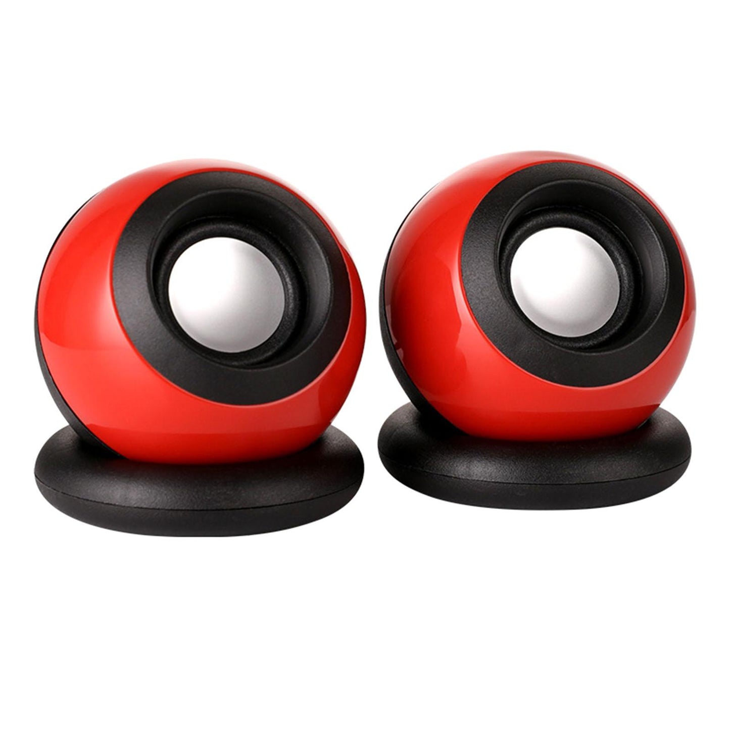 Mini USB Computer Speaker, Stereo Music Deep Bass Laptops Notebook Red