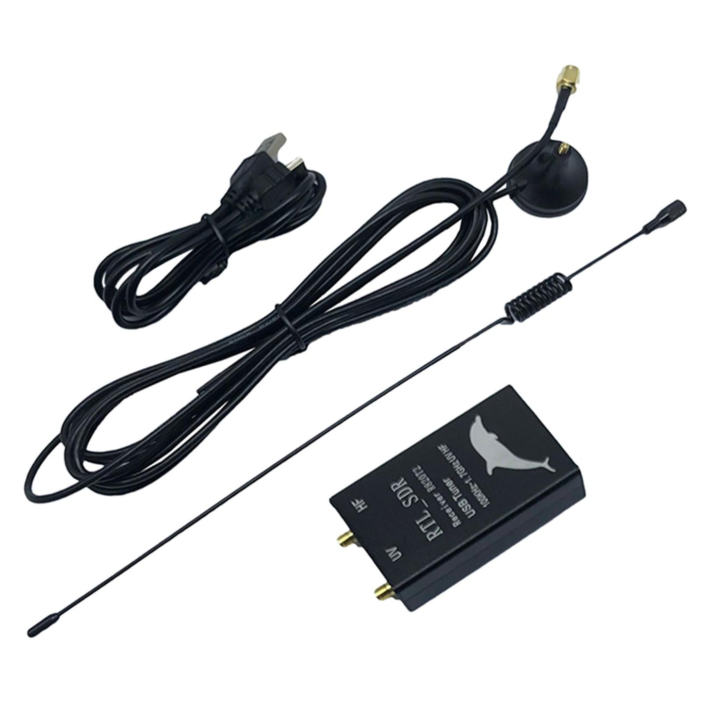 Radio RTL USB Tuner Receive RTL2832U+R820T2 100KHz-1.7GHz Kit Receiver+Cable