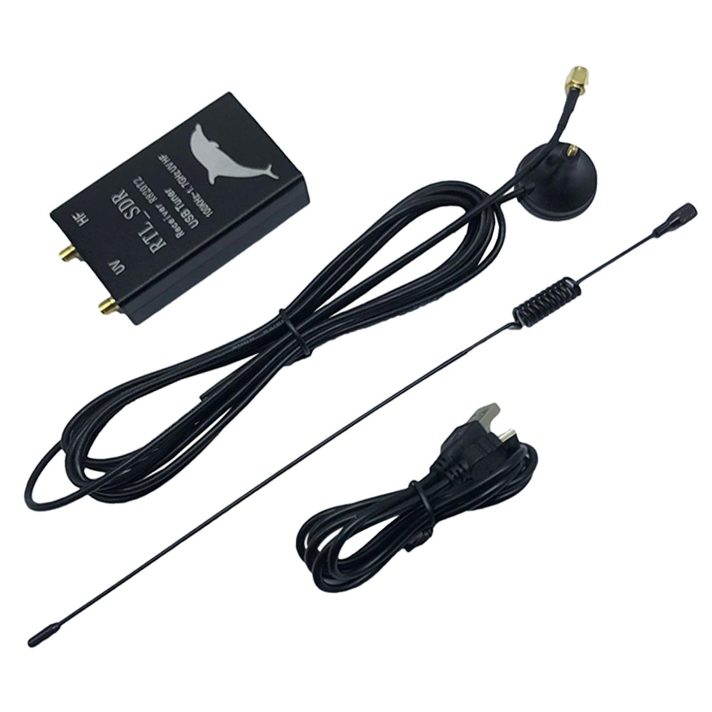 Radio RTL USB Tuner Receive RTL2832U+R820T2 100KHz-1.7GHz Kit Receiver+Cable