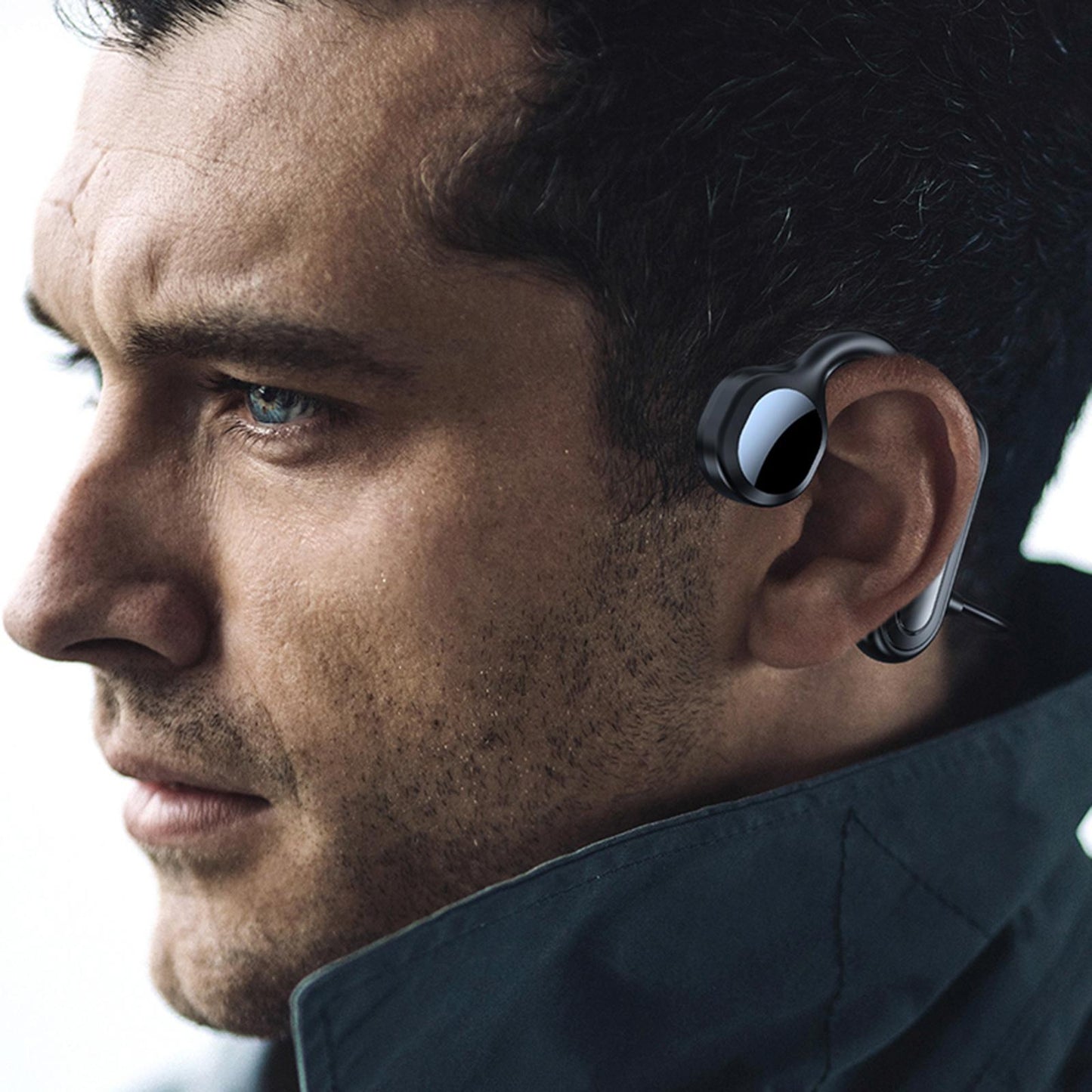 Bone Conduction Headphones Support TF Card Open Ear Driving Meeting Blue Box
