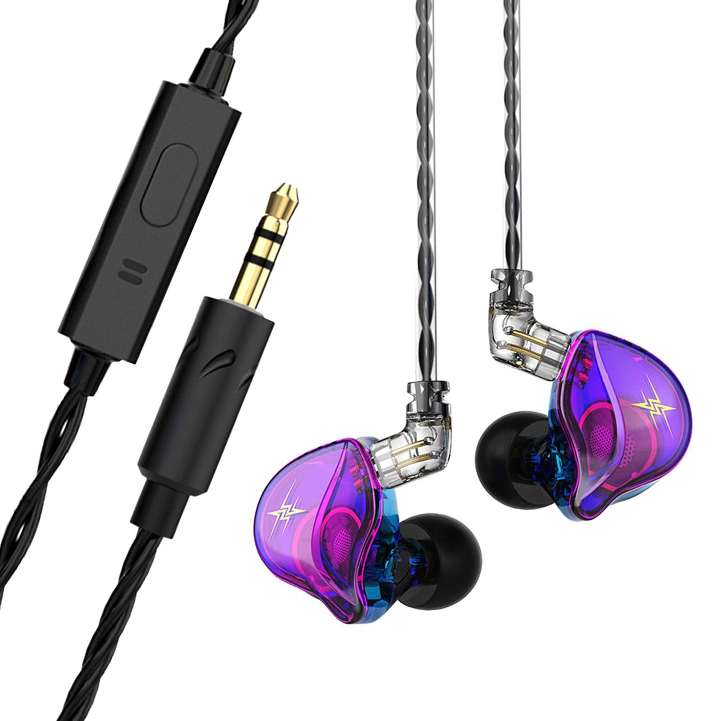 Wired Earbuds Earphone Noise Cancelling for Sport Phone Online Mic Colorful