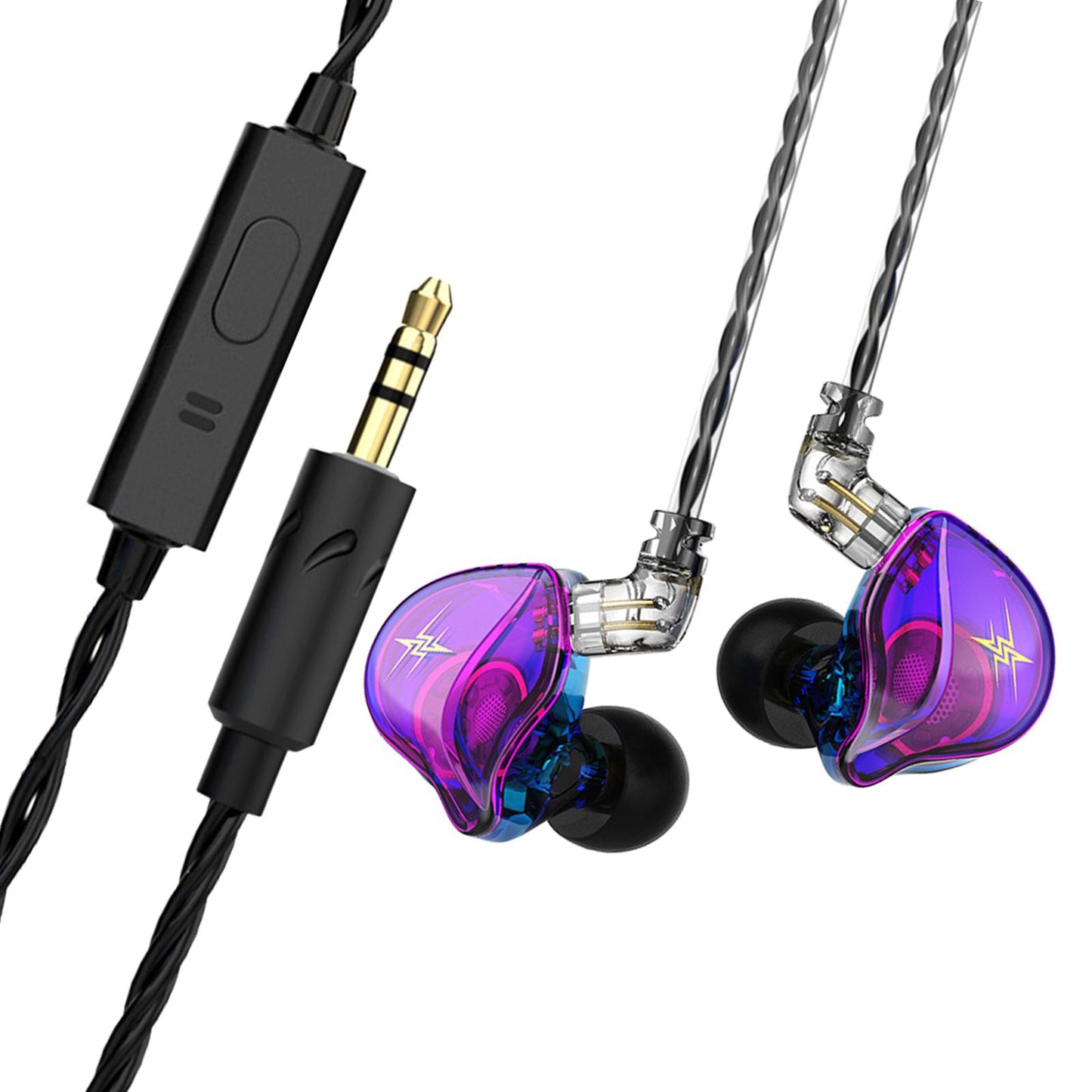 Wired Earbuds Earphone Noise Cancelling for Sport Phone Online Mic Colorful