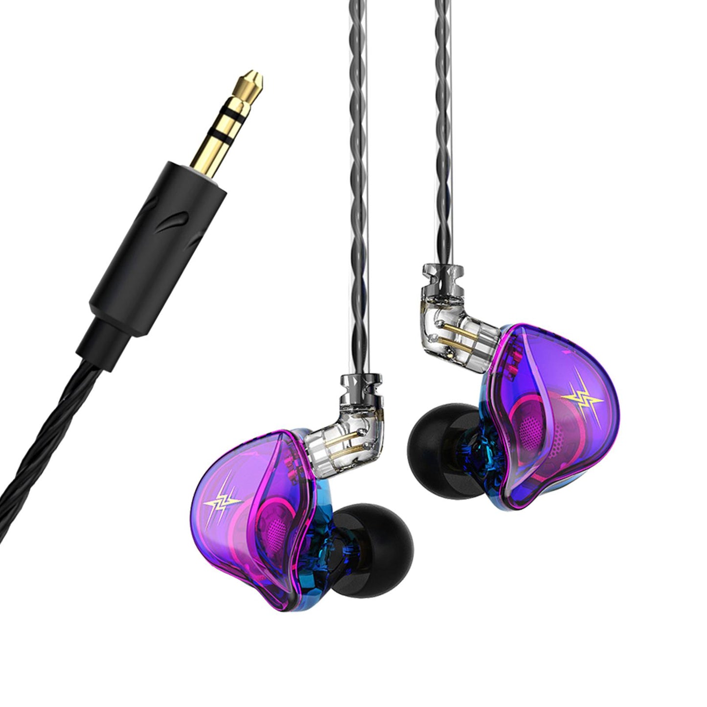 Wired Earbuds Earphone Noise Cancelling for Sport Phone Without Mic Colorful