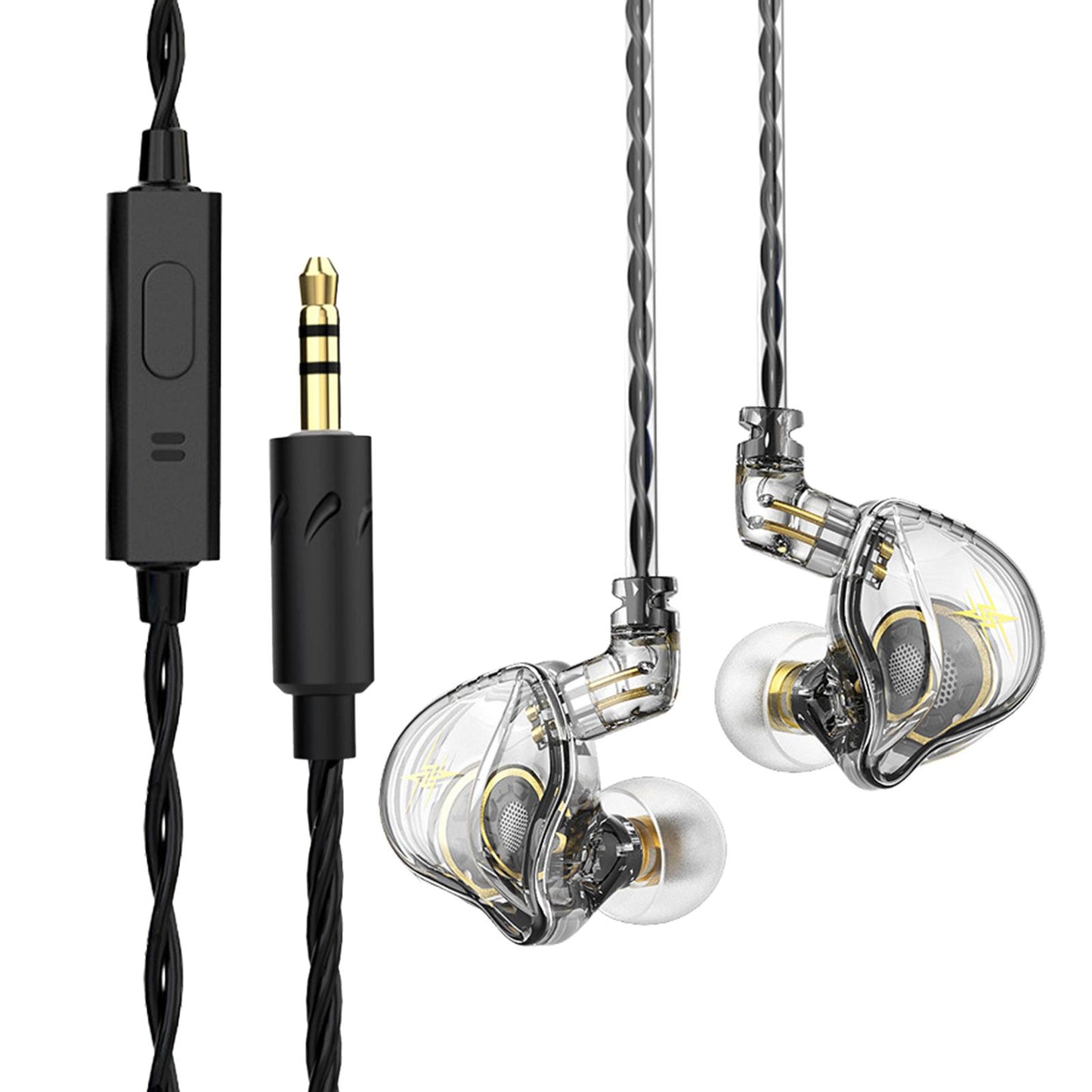 Wired Earbuds Earphone Noise Cancelling for Sport Phone Online Mic Clear