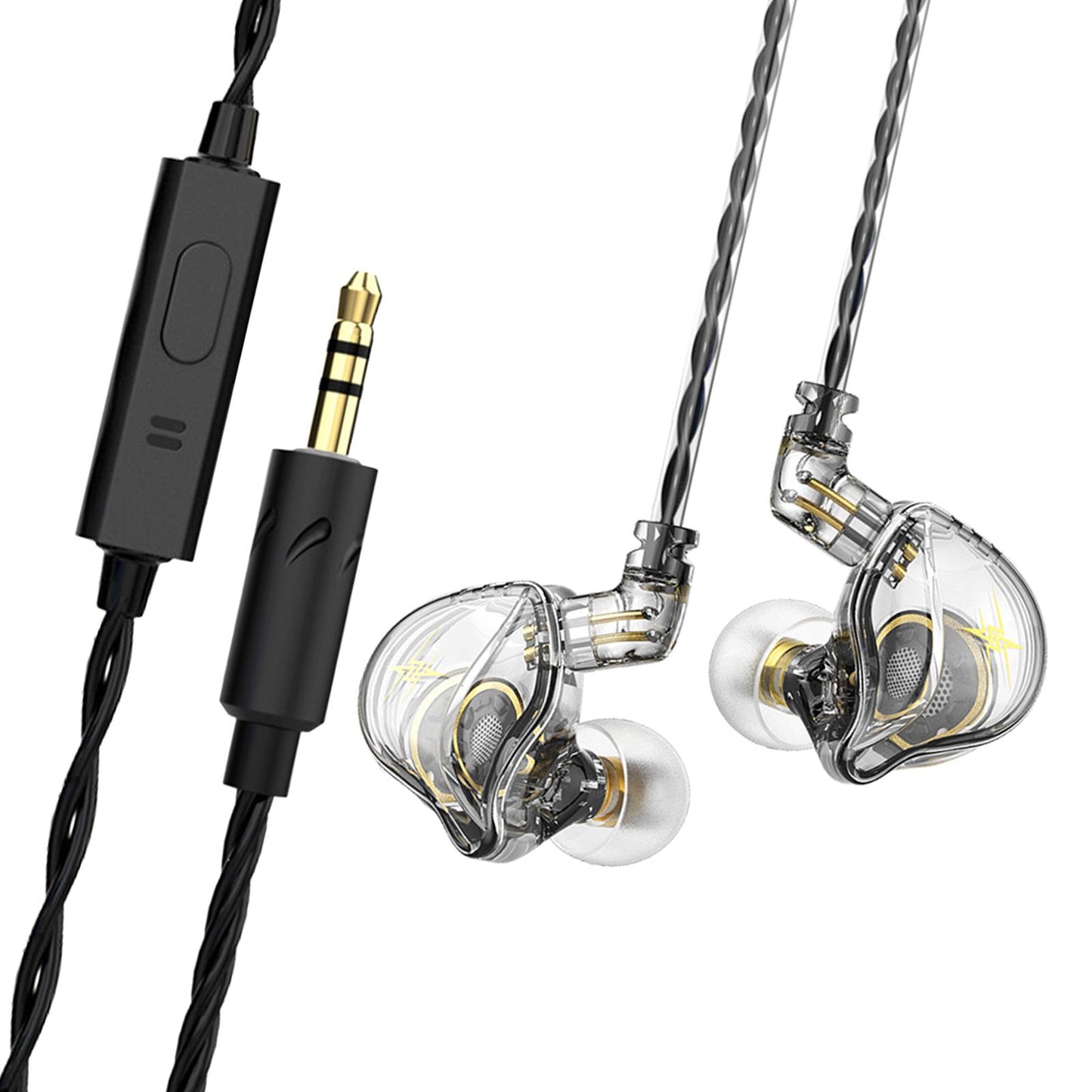 Wired Earbuds Earphone Noise Cancelling for Sport Phone Online Mic Clear