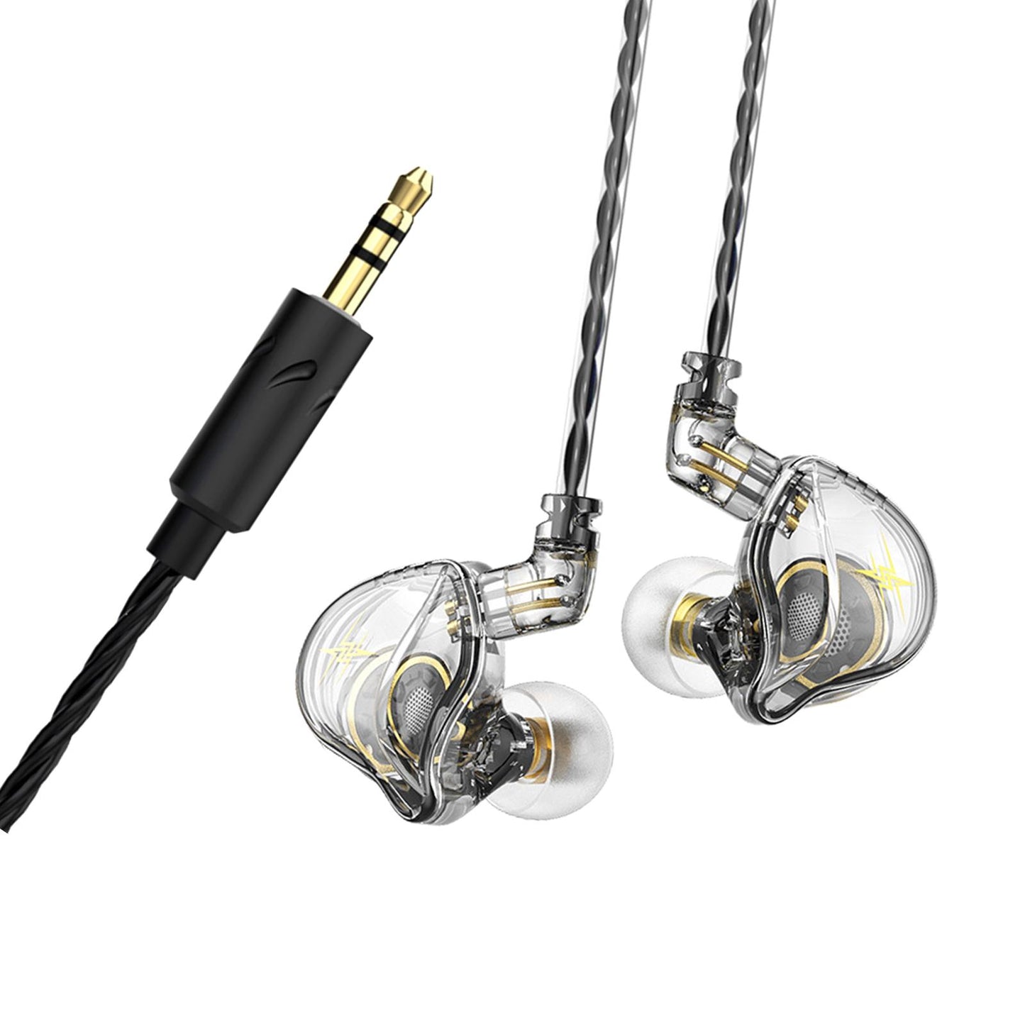 Wired Earbuds Earphone Noise Cancelling for Sport Phone Without Mic Clear