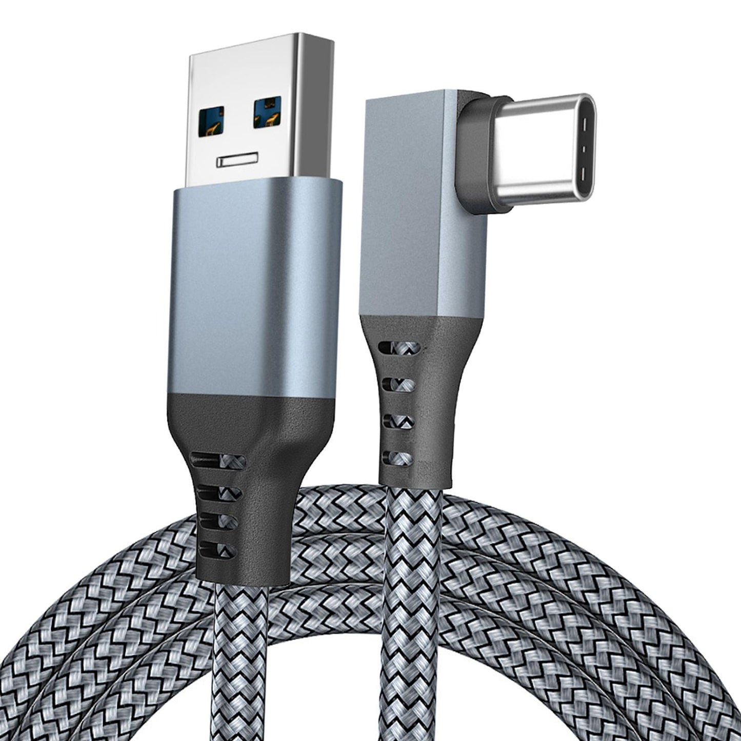 Link Cable Fast Charge 90 Degree for Quest 2 VR Headset Gray 3m 10ft