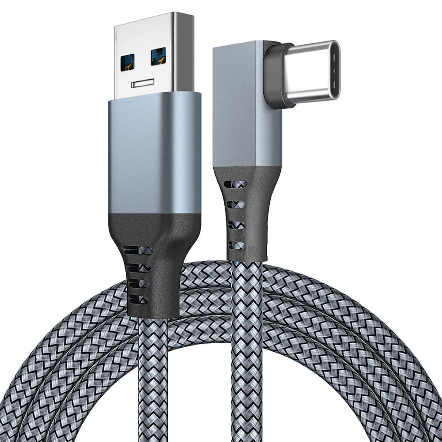 Link Cable Fast Charge 90 Degree for Quest 2 VR Headset Gray 6m 20ft