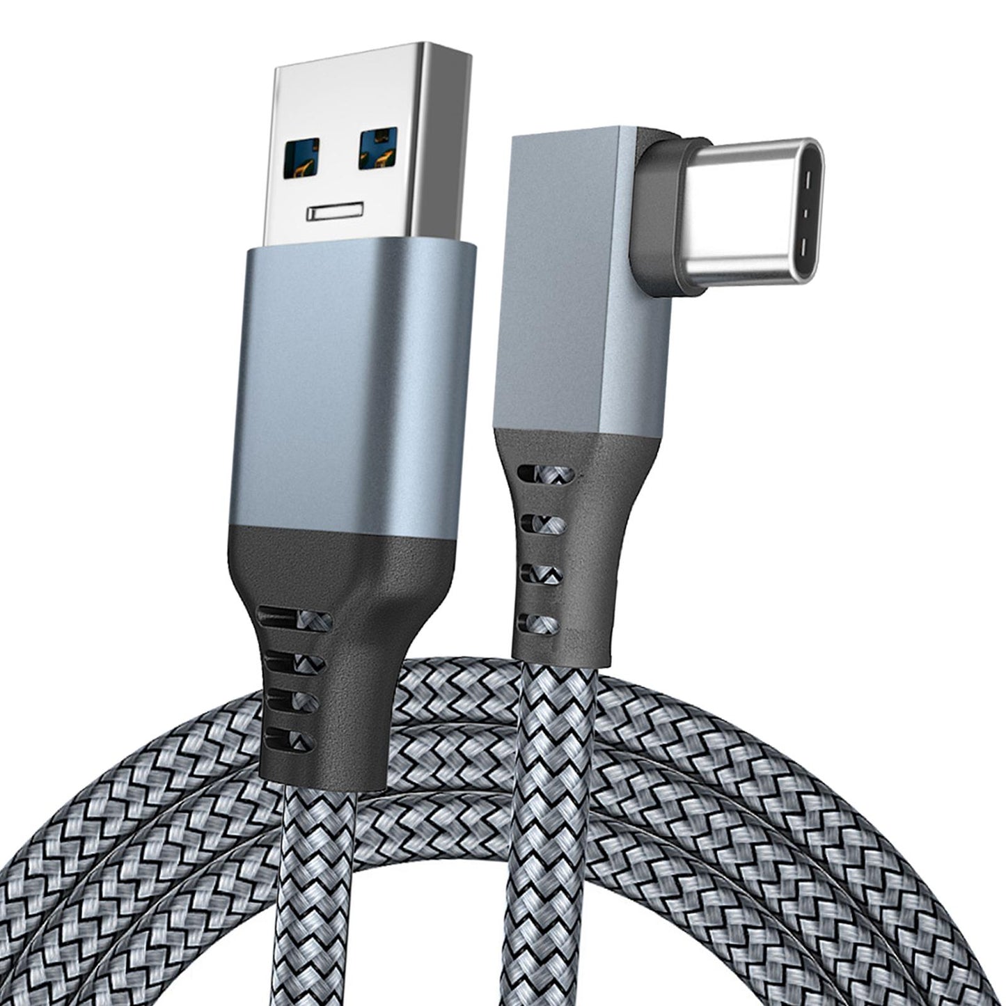 Link Cable Fast Charge 90 Degree for Quest 2 VR Headset Gray 6m 20ft