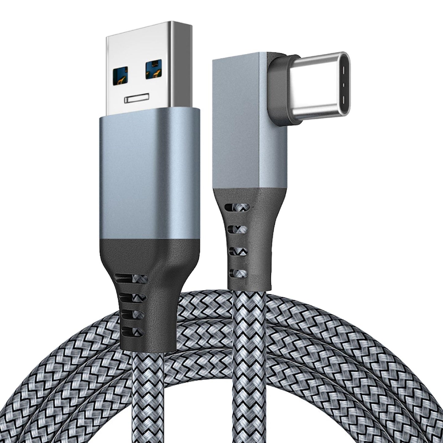 Link Cable Fast Charge 90 Degree for Quest 2 VR Headset Gray 6m 20ft