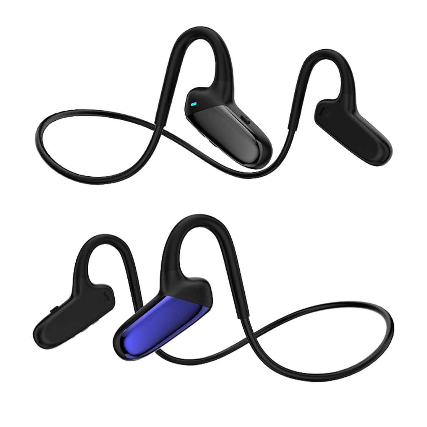 Bone Conduction Headphones Bluetooth Open Ear Sports Headset Stereo Black