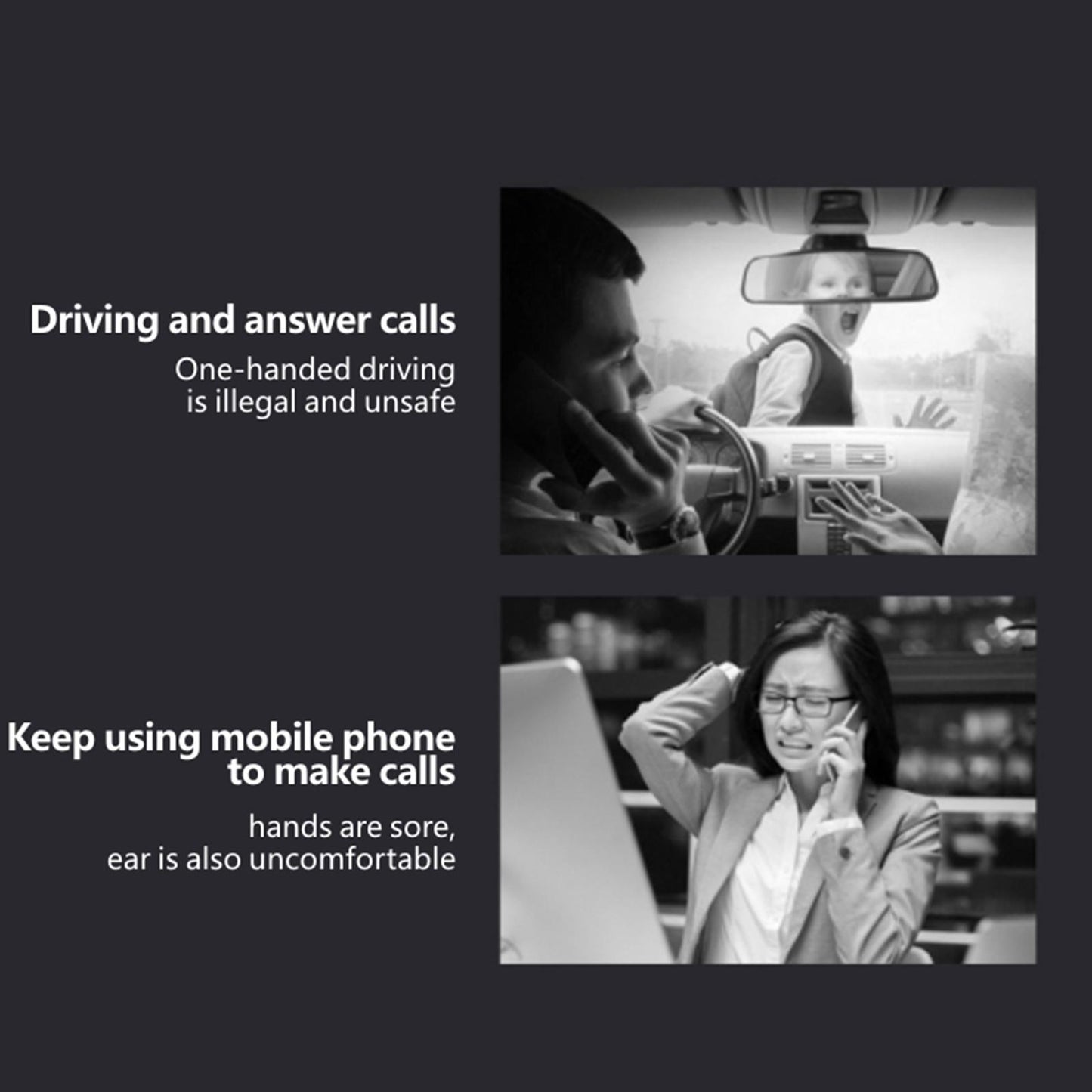 Bone Conduction Headphones Bluetooth Open Ear Sports Headset Stereo Blue