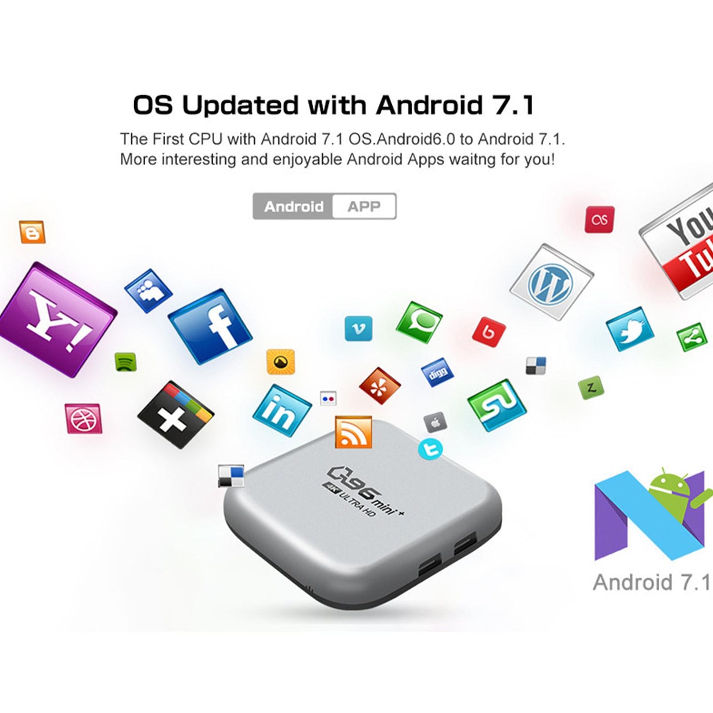 Smart TV Case HD 2.4G Wifi Home TV for Android Set Top Box 2GB+16GB