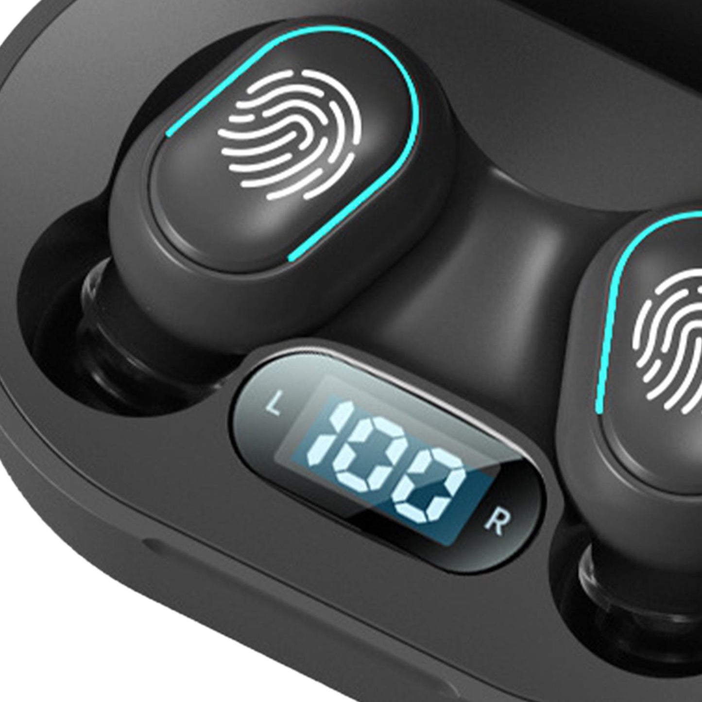 Wireless Bluetooth Earbuds 5.2 Noise Cancelling Rechargeable for Work Sport Black