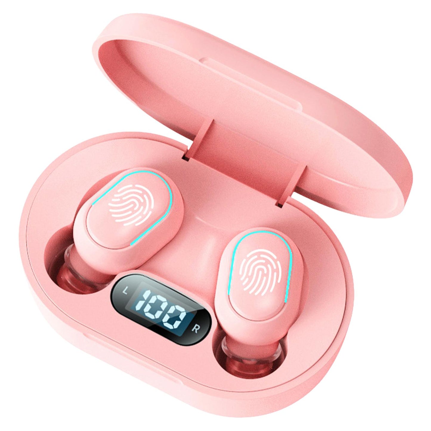 Wireless Bluetooth Earbuds 5.2 Noise Cancelling Rechargeable for Work Sport Pink