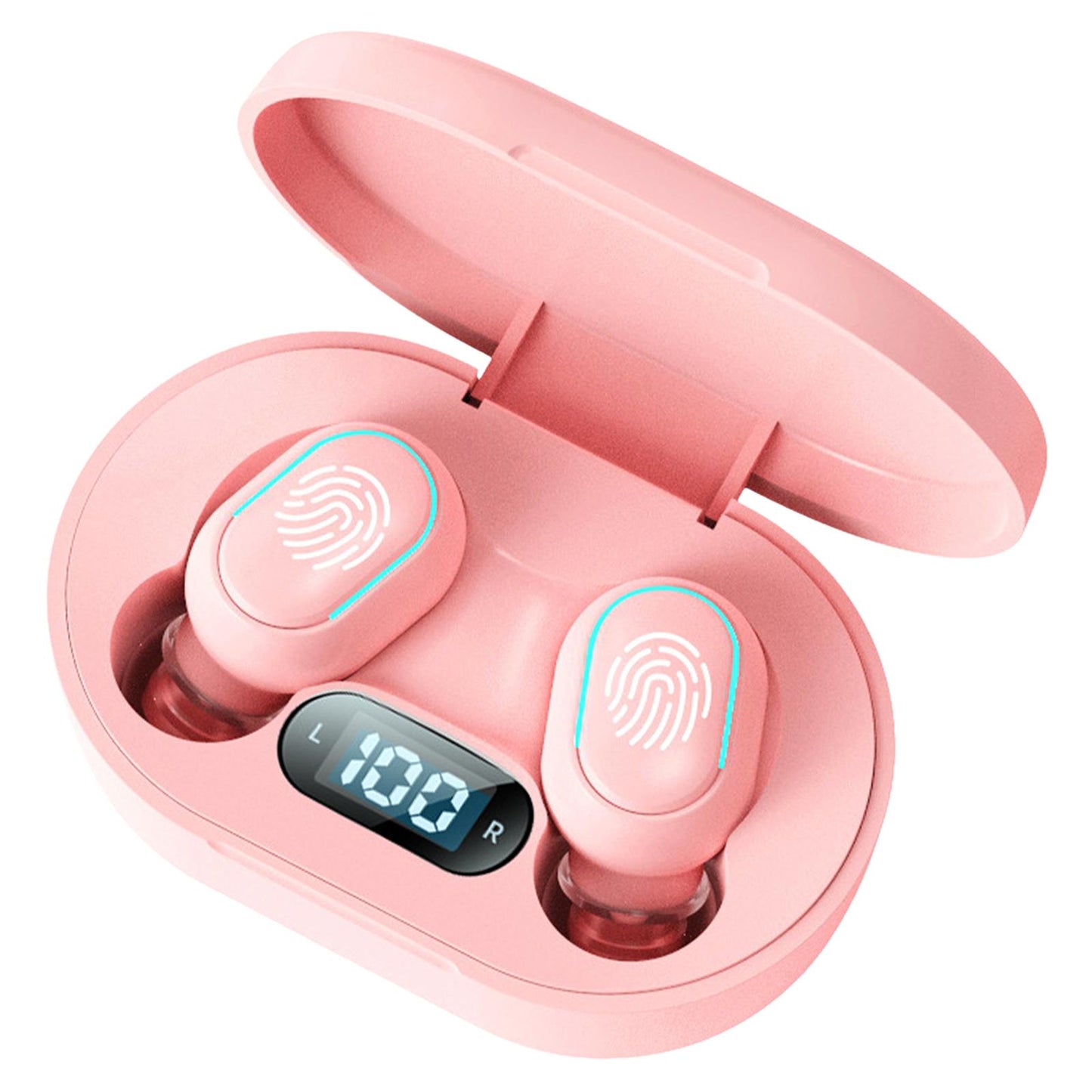 Wireless Bluetooth Earbuds 5.2 Noise Cancelling Rechargeable for Work Sport Pink