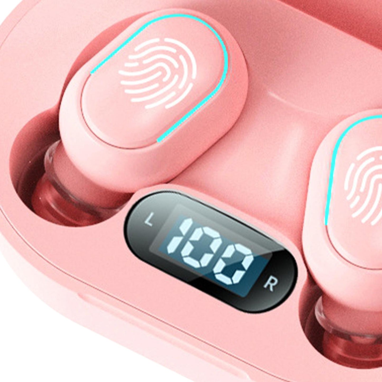 Wireless Bluetooth Earbuds 5.2 Noise Cancelling Rechargeable for Work Sport Pink