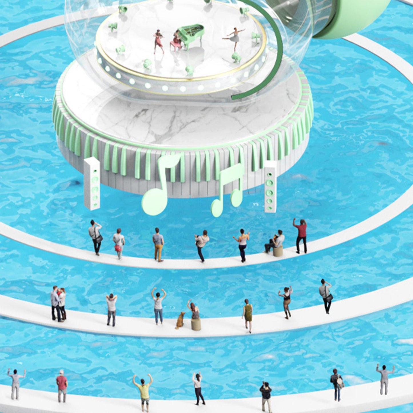 Wireless Bluetooth Earbuds 5.2 Noise Cancelling Rechargeable for Work Sport Green