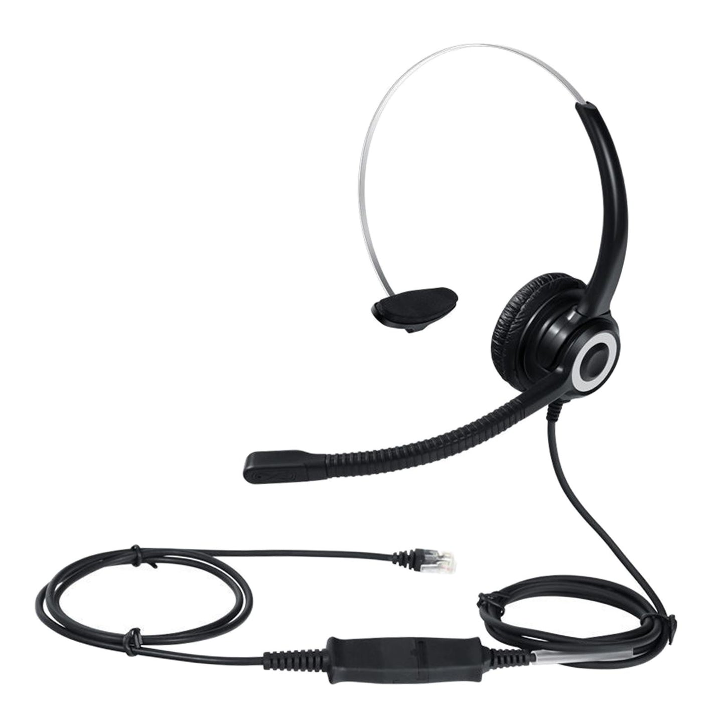 Telephone Headsets Noise Cancelling for Call Center Deskphone Office Phones