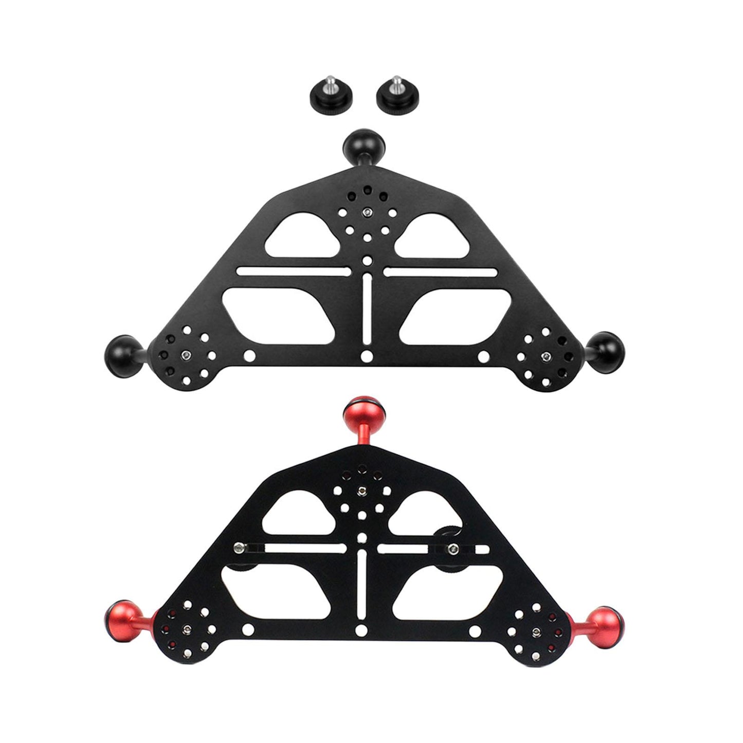 Video Triangle Gimbal Tray Underwater for DSLR Digital cam Tripod Base Red