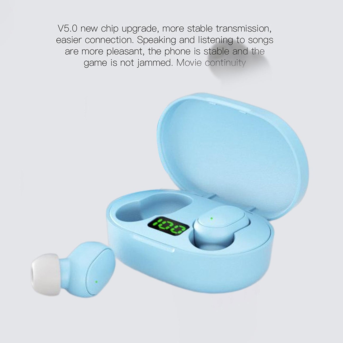 Wireless Earbuds IPX4 Waterproof Stereo Earphones in Ear for Travel Sports Blue