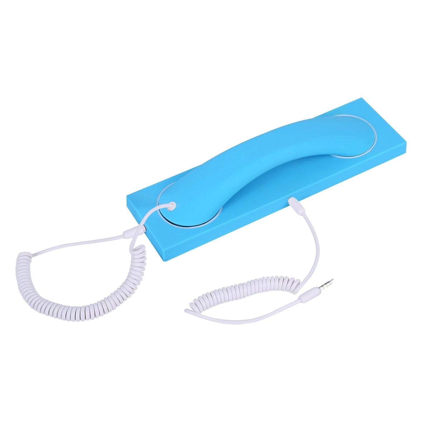 Retro Phone Handset Headset Comfortable Call Fashion for iPhone Smartphones Blue