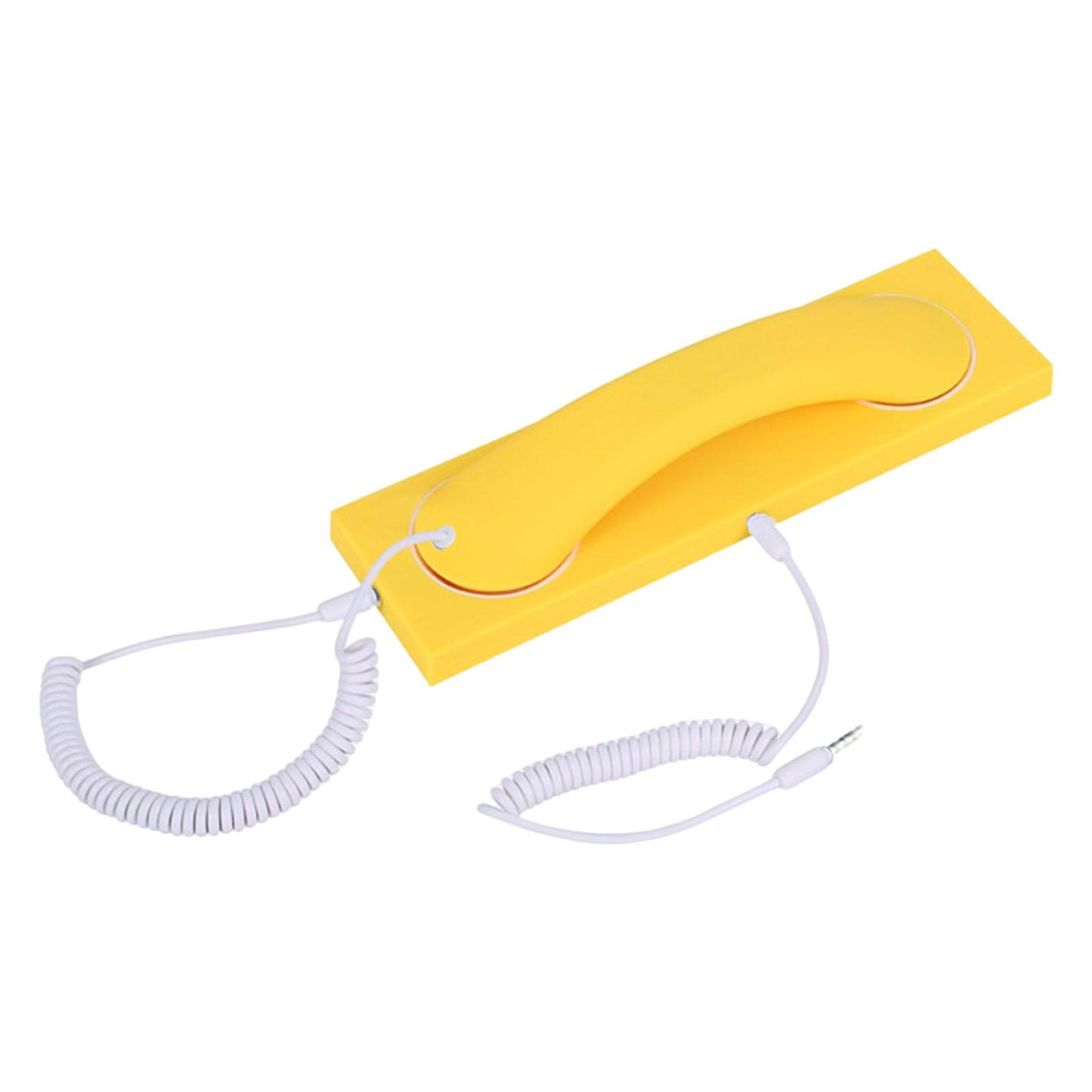 Retro Phone Handset Headset Comfortable Call Fashion for iPhone Smartphones Yellow