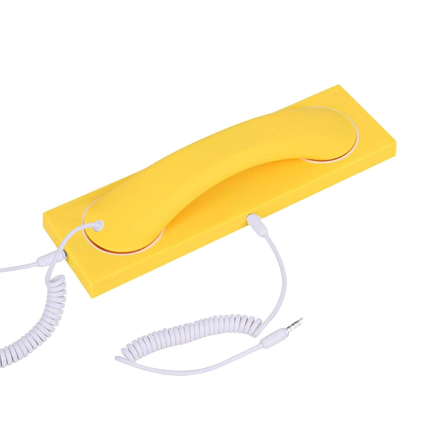 Retro Phone Handset Headset Comfortable Call Fashion for iPhone Smartphones Yellow